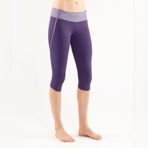 Lululemon Purple Run Excel Crop Activewear Legging Capri Women’s Size 6